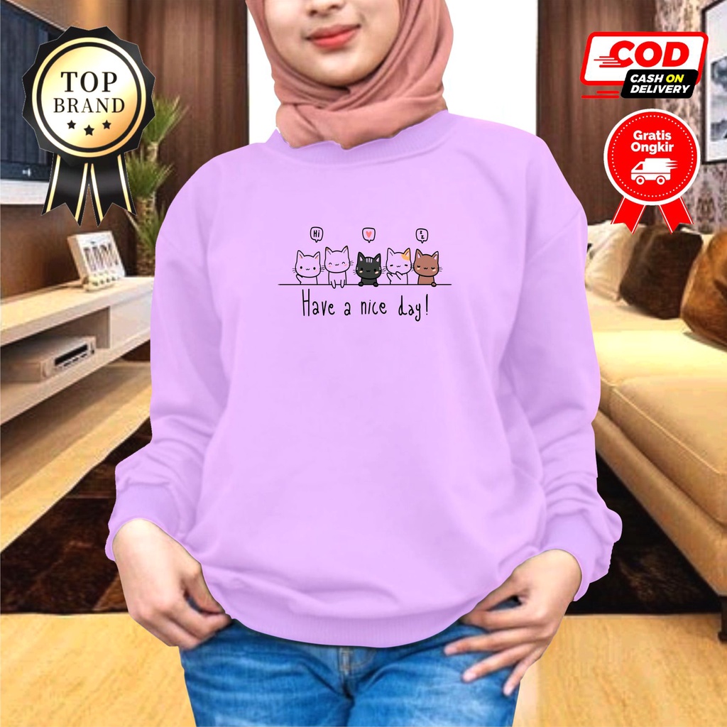 Atasan wanita | Kaos sweatshirt | Kaos lengan panjang | kaos babyterry | ZACKYANG