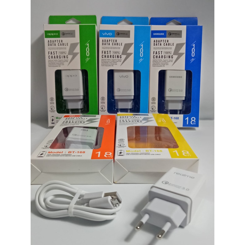 MICRO USB SAMSUNG OPPO VIVO XIAOMI REALME REDMI FAST CHARGING QUICK CHARGE FLASH CHARGER PENGISI DAY