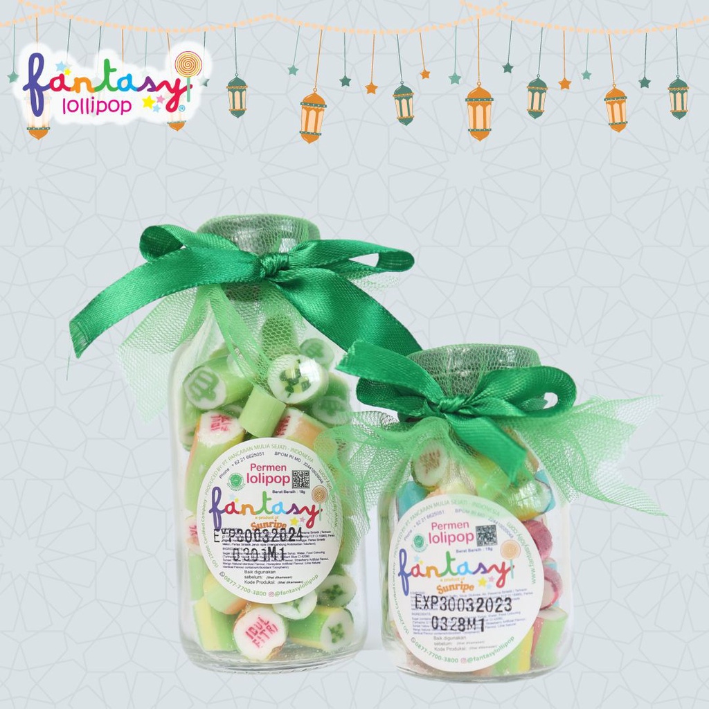 

Rock Candy Jar 40gr dan 90gr Edition Ramadhan Idul Fitri