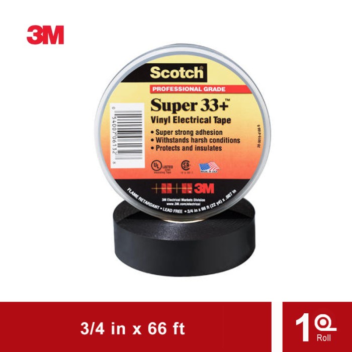 

Terlaris 3M Scotch Super 33+ Vinyl Electrical Tape Selotip Isolasi Listrik