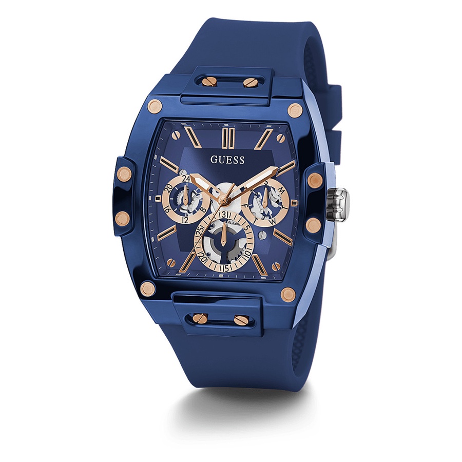 GUESS GW0203G7 Original PHOENIX Jam Tangan Pria Analog Blue Rubber