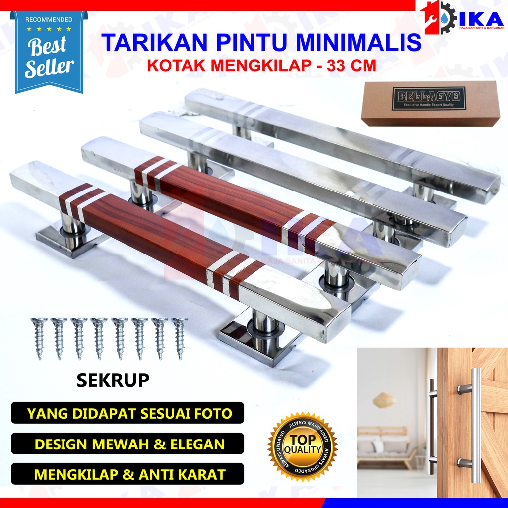 TARIKAN HANDLE / GAGANG PINTU UTAMA 35 CM SISIK NAGA ANTI KARAT 100% VERINO MEWAH ELEGAN MODERN TOP