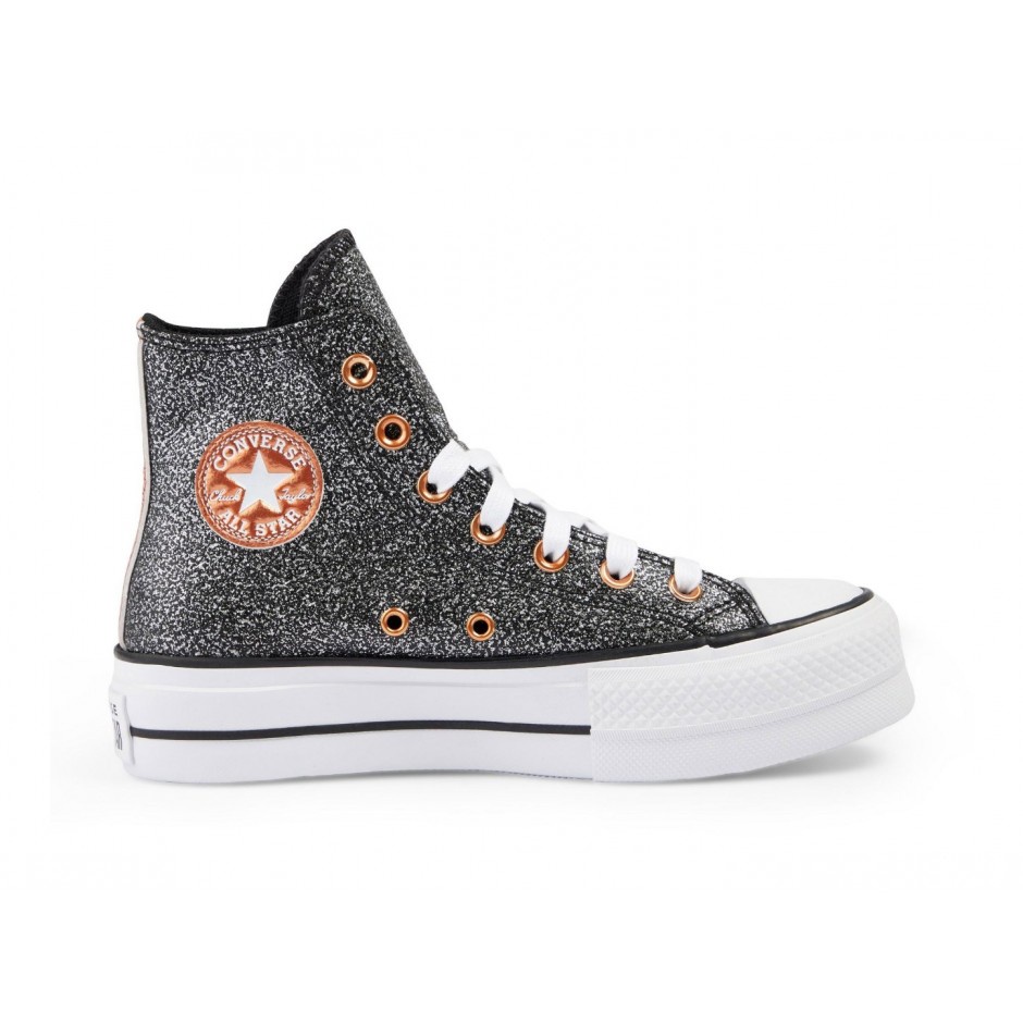 Converse Chuck Taylor All Star Lift Platform Glam Metallic Glitter Hi