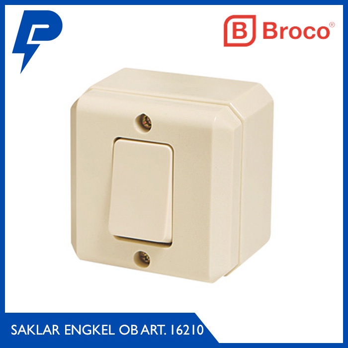 BROCO Saklar Engkel Outbow Persegi Cream 16210