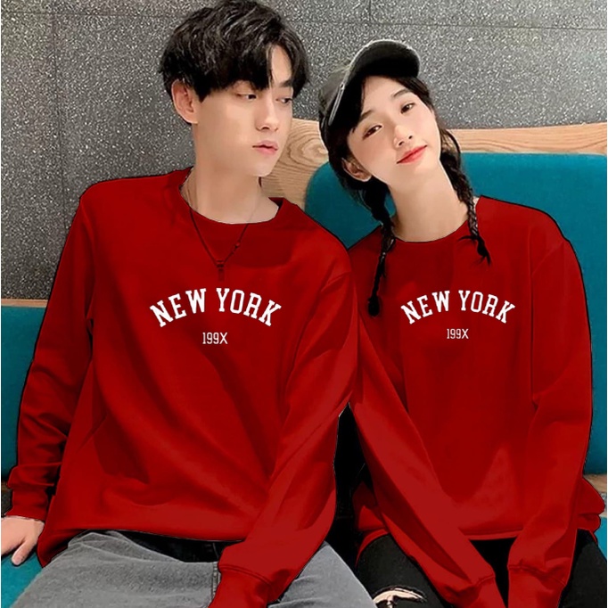 COD BAJU LENGAN PANJANG COUPLE NEW YORK 199X / CREWNECK LENGAN PANJANG PASANGAN