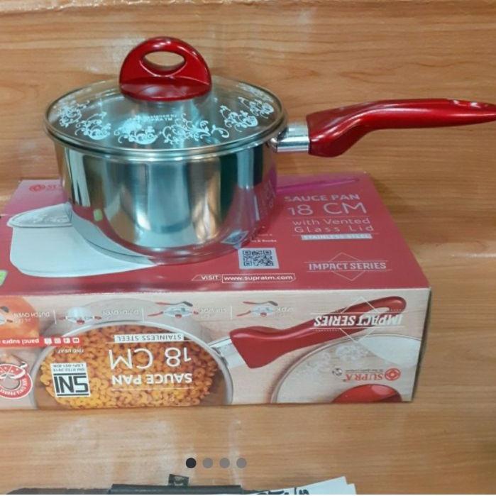 ➺ SAUCEPAN STAINLESS SUPRA 18cm/ 16CM Panci susu ❆