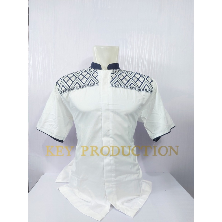 Baju Koko BAJU KOKO PRIA DEWASA TANGAN PENDEK BORDIR TERMURAH(F2V0) BEST SELLER baju koko pria dewas