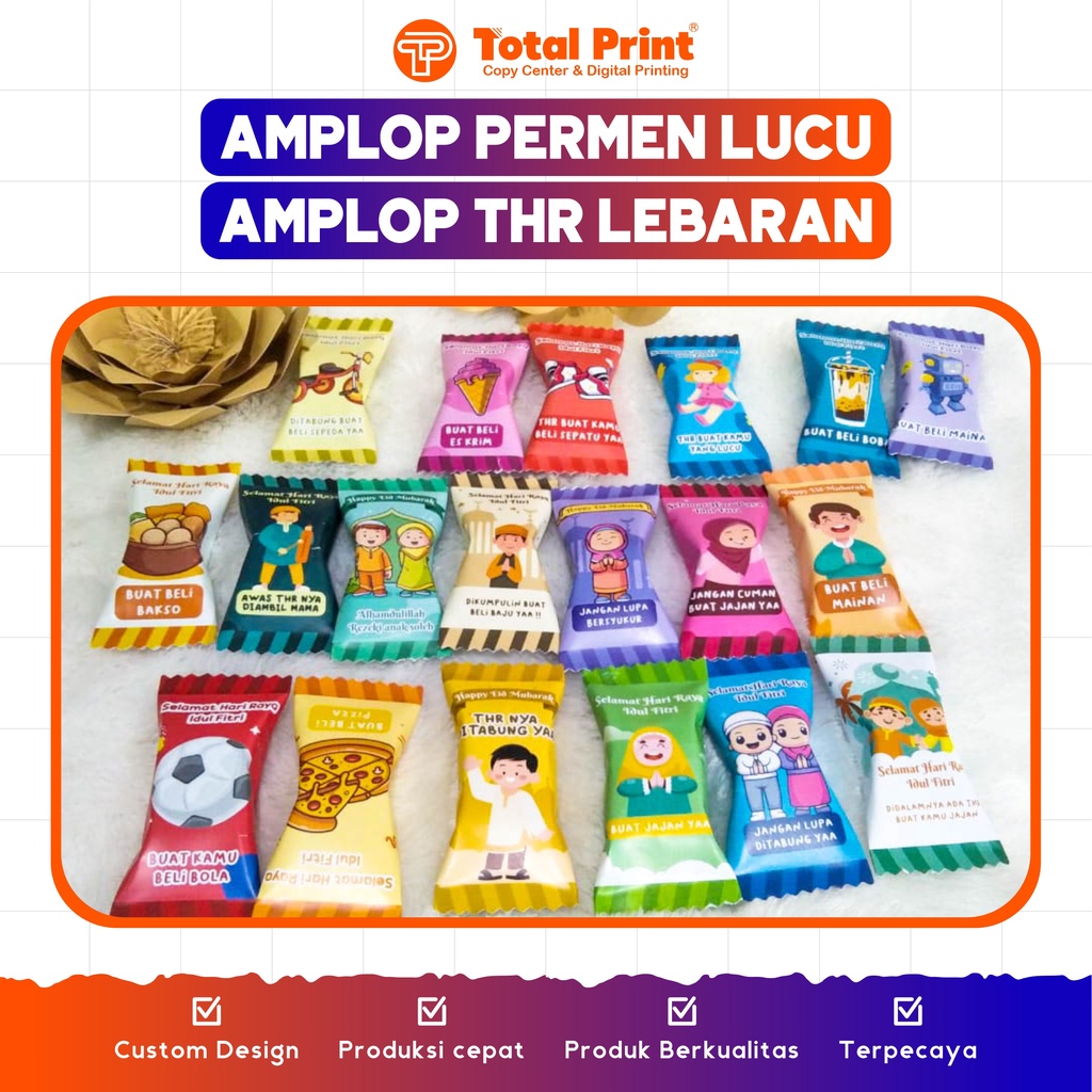 

AMPLOP PERMEN / AMPLOP LEBARAN LUCU DAN UNIK UNTUK THR IDUL FITRI