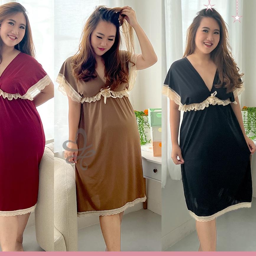 Star FEXI Daster Sexy Jumbo Bahan Spandek Premium LD 140 Baju Tidur Wanita High Quality buruan