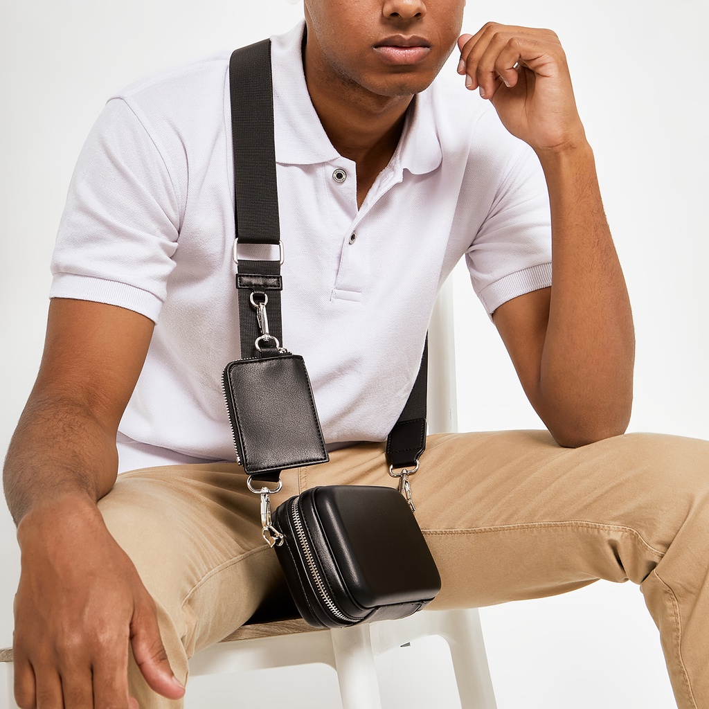 Sundays Attire - OMEGA Smooth Leather Sling Bag / Multiway Bag/ Multi Pochette