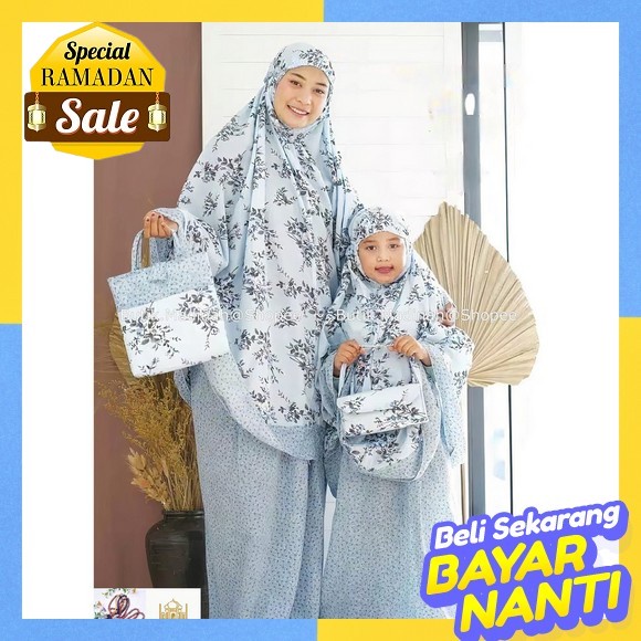 Mukena Couple Ibu Dan Anak Rayon Crinkle Premium Afeefa Series Mukena Couple Ibu Anak Terbaru 2023 M