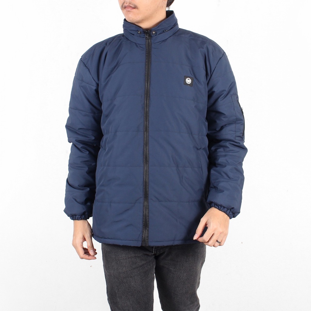 Black - Jaket Puffer Windproof Jaket Wangker's Jaket Pria Jaket Musim Dingin