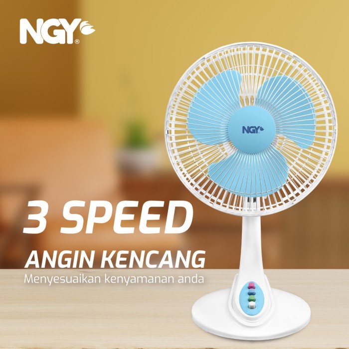 NGY Desk Wall Fan Kipas Angin Meja Dinding 2in1 10 inch NG-10DF SUPER KENCANG MANTAP