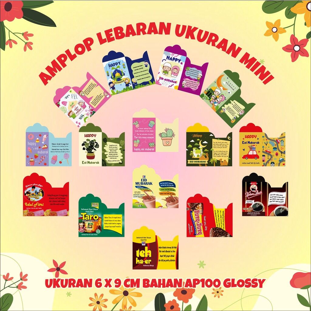 

Amplop Lebaran Mini Lucu Imut (10 amplop) Ukuran 6x9 cm