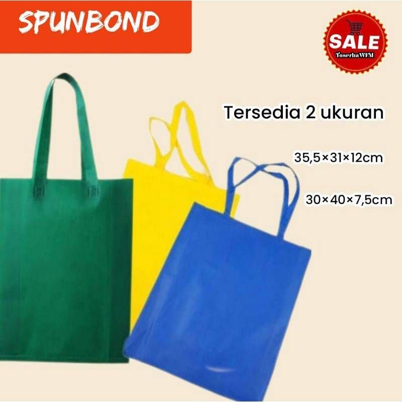 

Spunbond / Tas Kain Aneka Warna kuat dan tahan ukuran sedang dan besar, 1 lusin