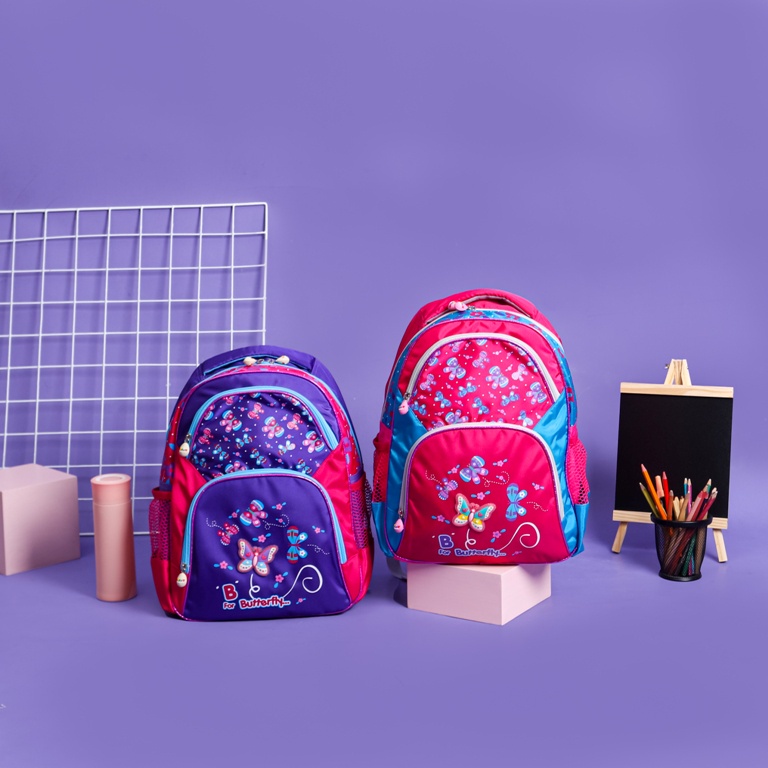 Tas Ransel Backpack Sekolah Anak Perempuan Little V Original Butterfly