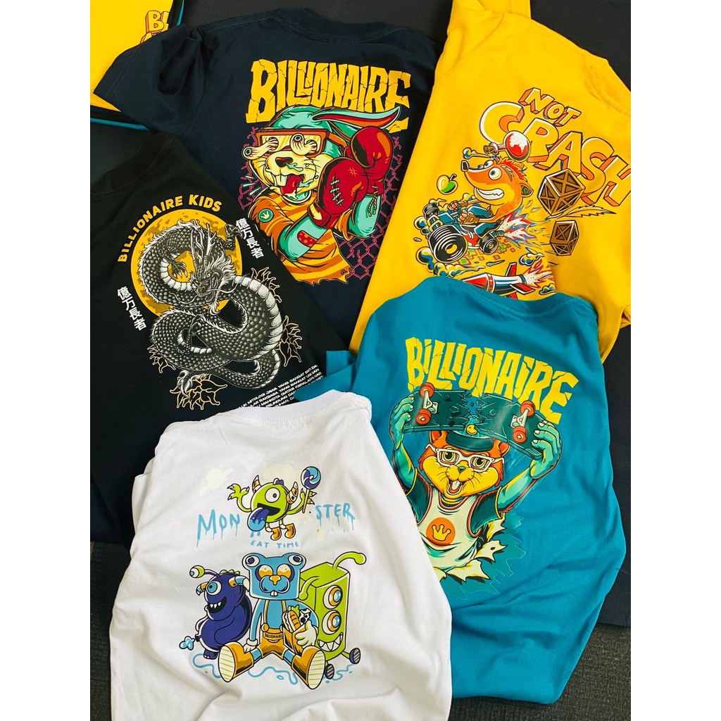 TSHIRT Kaos BILLIONAIRE anak anak super premium