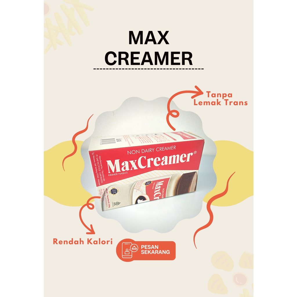 

Max Creamer 500 gram / Krimer Minuman / MAXCREAMER/Krimer Refill Pengganti Susu atau Krim - Halal