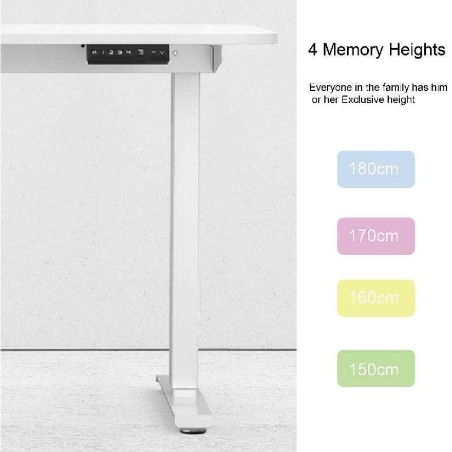 Smart Electric Height Adjustable Desk Meja Kerja Komputer - ETD3A-E - White