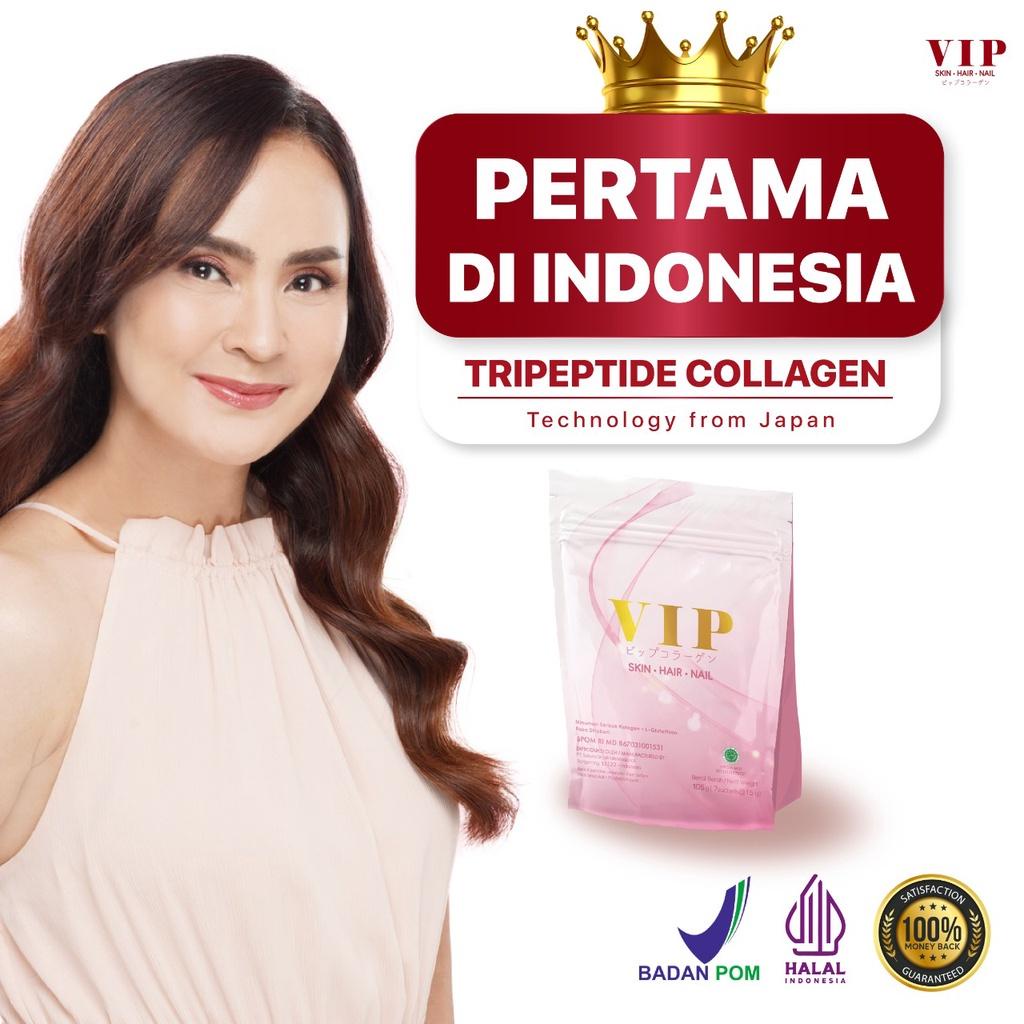 [ORI] VIP Collagen Drink Pouch Minuman Kesehatan Mencegah Jerawat isi 7 sachet