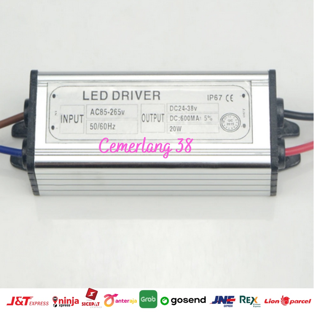 AC 220V LED Driver 20 Watt 600 mA  Casing Aluminium I