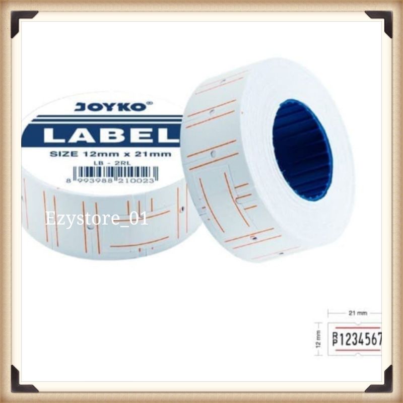 

Kertas Label Harga / Price Label Roll Joyko 1 Baris Warna Putih LB-2RL