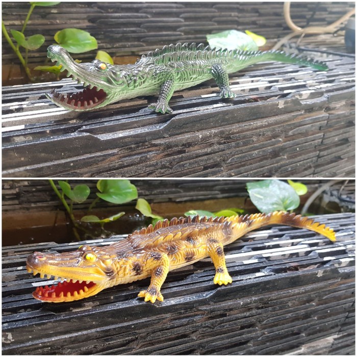Mainan Miniatur Buaya Karet - Mainan Replika Buaya