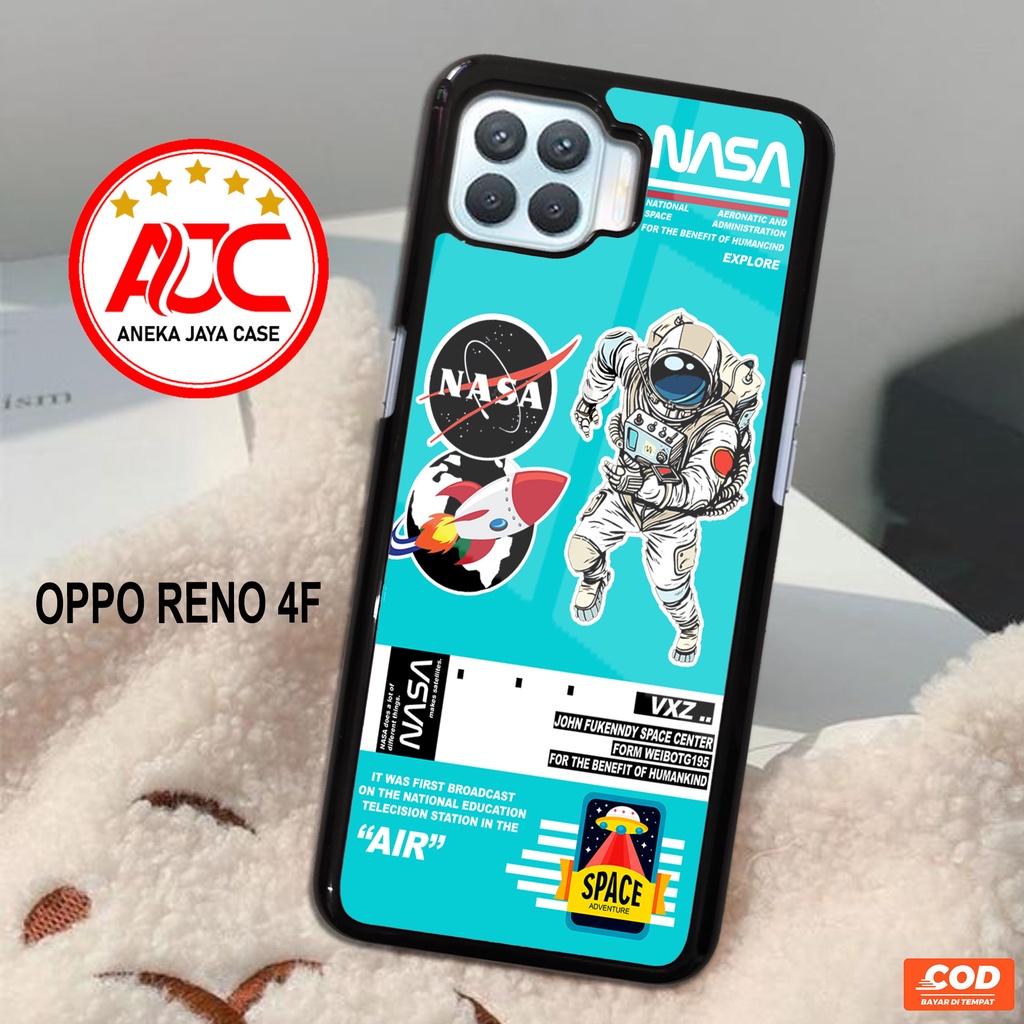 Case OPPO RENO 4F Casing OPPO RENO 4F Casing NASA ASTRO Keren Aesthe Casing murah Terlaris Karakter 