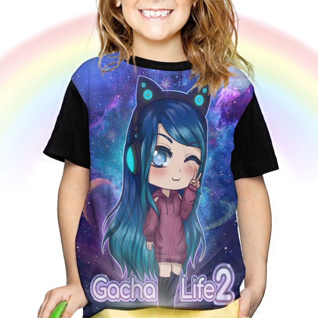 Kaos Gacha Life Baju Anak Perempuan Pakaian 1 12 Tahun Anime Game 3D 10465