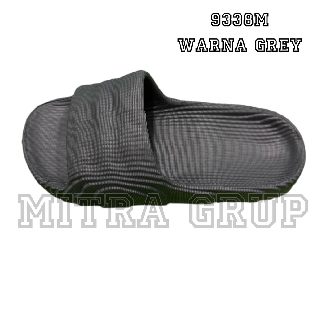 9338M - Sandal Slop Pria Anti Slip Premium Extralight Phylon Sendal Adilette Slip On Cowok Trendy Kekinian Terbaru by smoll