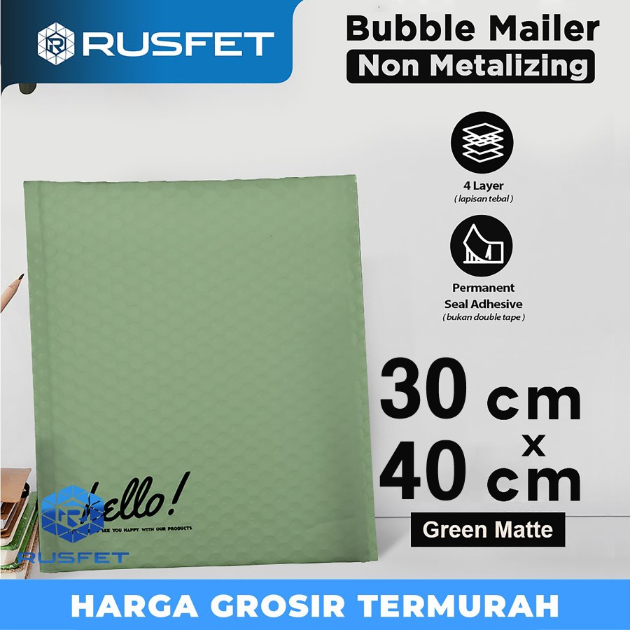 

Amplop Bubble Mailer Green 30x40cm BUBBLE WRAP ENVELOPE RUSFET