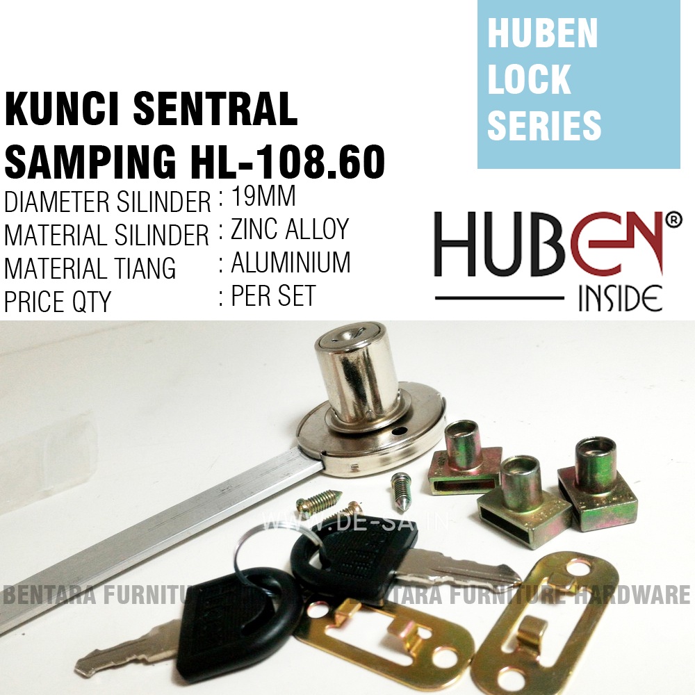 Huben Lock HL-108.60 Kunci Central Samping 60cm