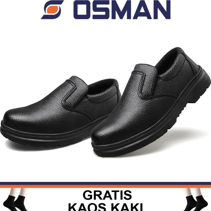 OSMAN Sepatu Safety Slip On Sepatu Safety Tanpa Tali Safety Slop