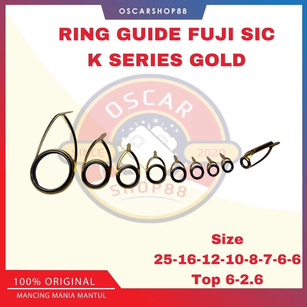 Oscarshop88 Ring guide fuji SIC K series Gold Isi 9 mata