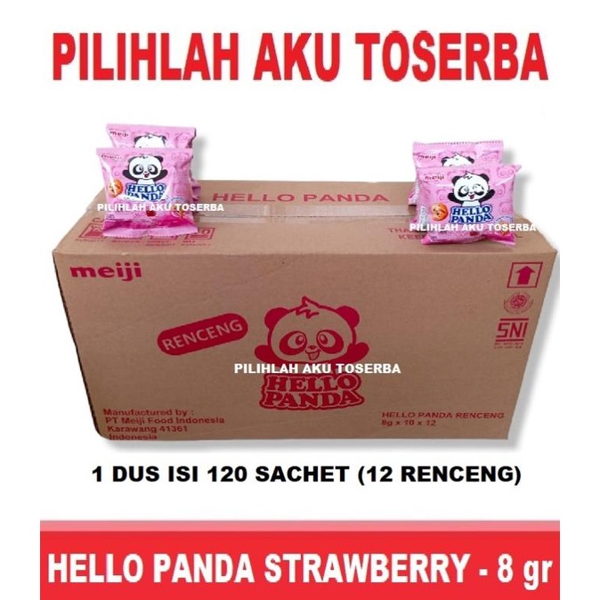 

Meiji HELLO PANDA Biscuit STRAWBERRY RENCENG - (HARGA 1 DUS)