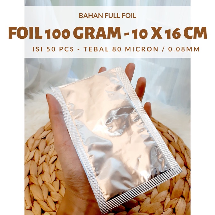 ~~~~~] KEMASAN FOIL 100 GR - JUAL ALUMINIUM FOIL 50 PCS - KEMASAN UN