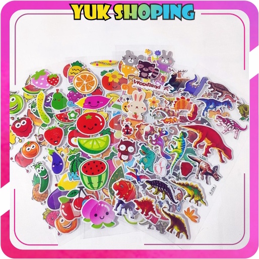 

✧YUKSHOPING✧ Stiker Timbul Random/ Stiker Anak 3D/ Stiker Karakter / Stiker Mainan Anak Perempuan / Stiker Tempel S057