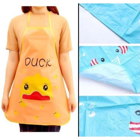 ABB - Celemek Apron Karakter Waterproof Anti Air Masak Dapur Anti Minyak Air Motif Hewan Lucu Cuci P