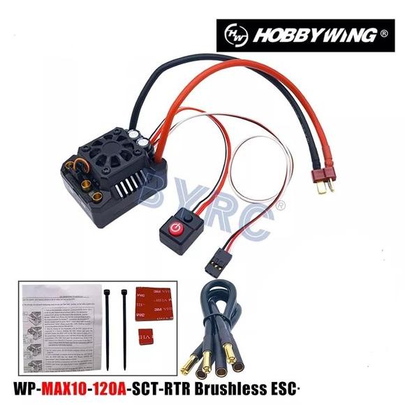 Esc brushless 120a hobbywing ezrun MAX10 RTR upgrade hsp axial wltoys onroad drift buggy monster tru