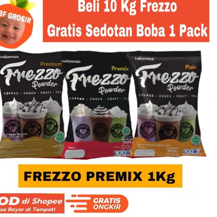 

TERBARU Frezzo Bubuk Minuman Milo Cokelat Taro Cappucino redvelvet Dark Choco Mangga Strawberry 1 Kg Powder Drink