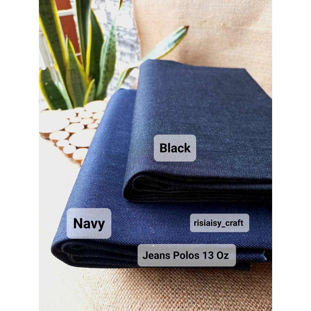 Bahan  Kain Jeans Denim Polos Import