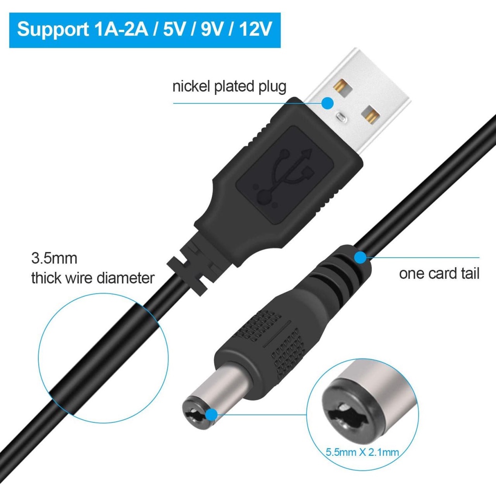 Kabel Usb power modem/Router Orbit telkomsel To Dc 12 Volt step