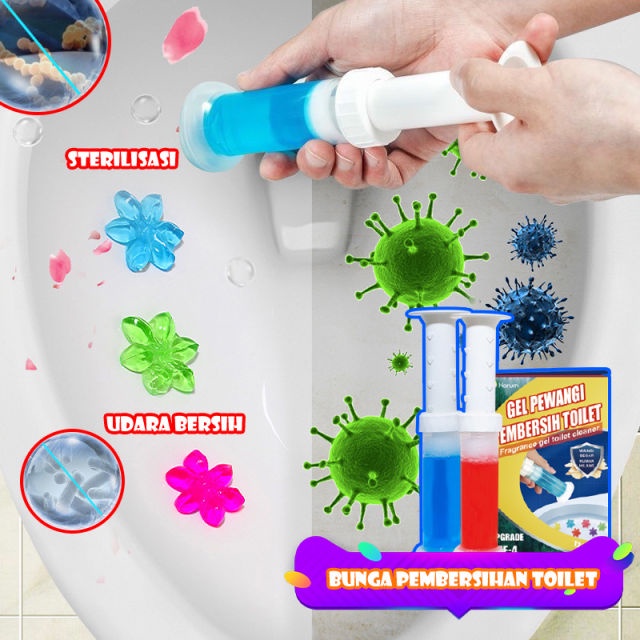 # HJ # Toilet Gel Bunga Pengharum Toilet / Pembersih Closet Toilet Anti Bakteri Aroma therapi