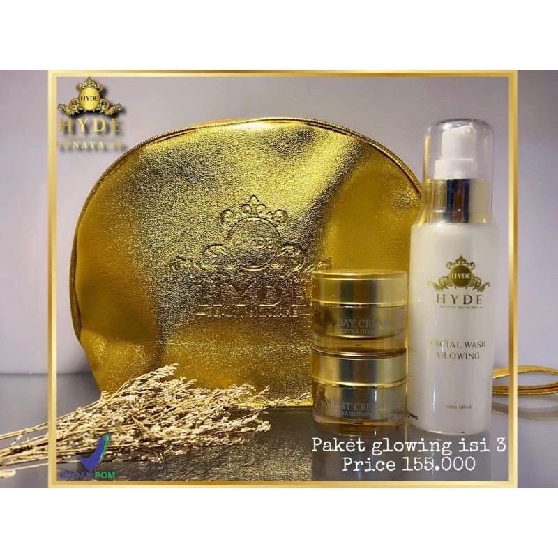 HYDE ISI 3 FACIAL WASH DAY CREAM NIGHT CREAM BPOM /FORTE - HYDE BEAUTY SKINCARE 3in1