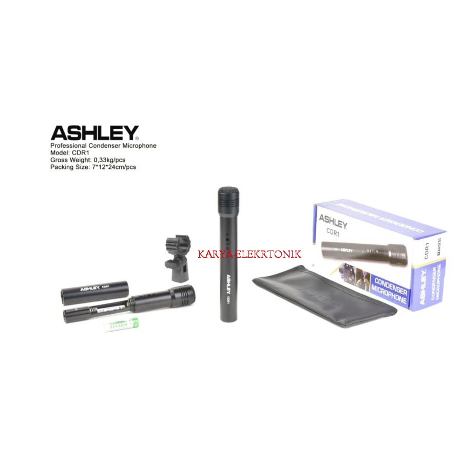 Microphone Kabel Ashley CDR1 Condensor Original Condenser Ashley CDR 1