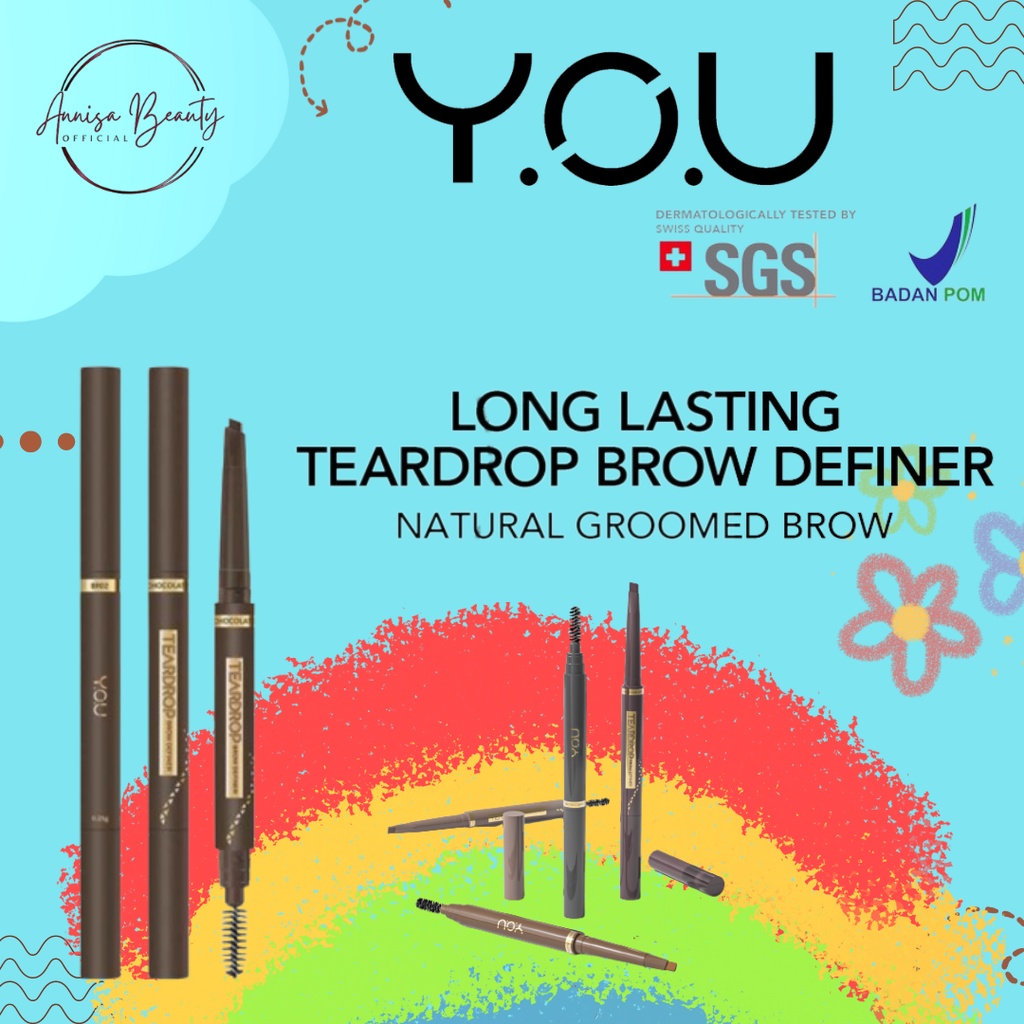 [BPOM][100%ORI&amp;READY]YOU Teardrop Brow Definer | Pensil Alis Waterproof | Pigmented Tahan Lama | Makeup Mata