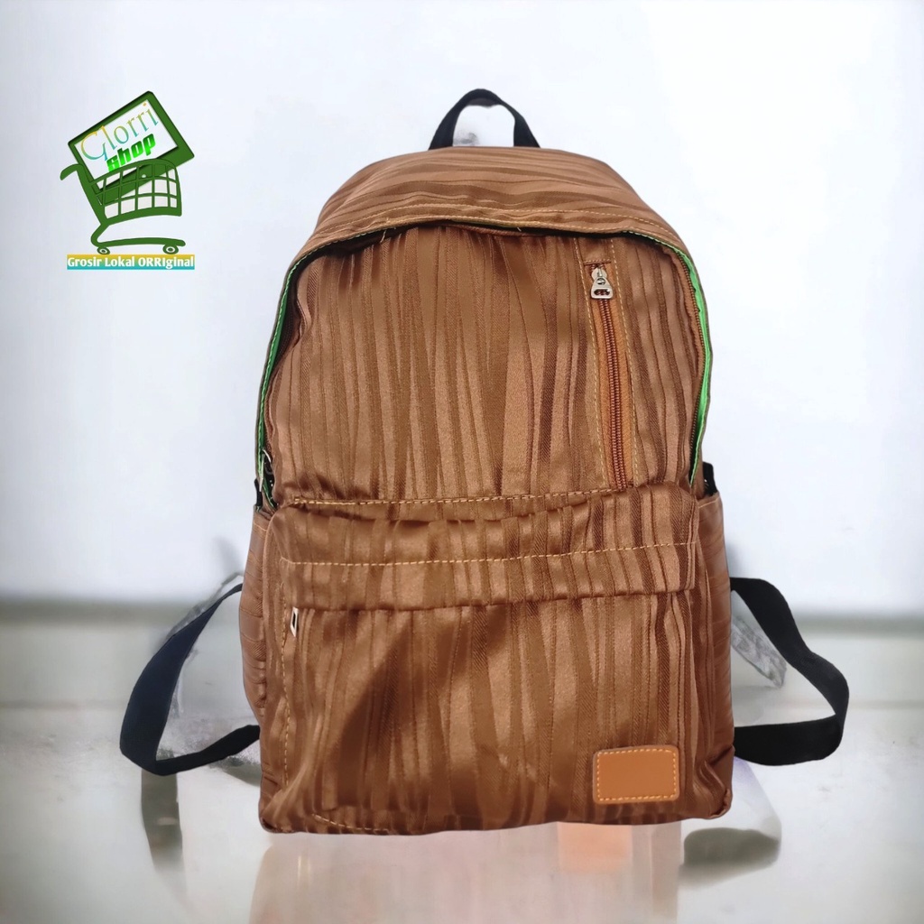 Tas Ransel Sekolah untuk Remaja Laki-laki dan Perempuan Cocok untuk Perjalanan Kapasitas Besar Muat Laptop Polos