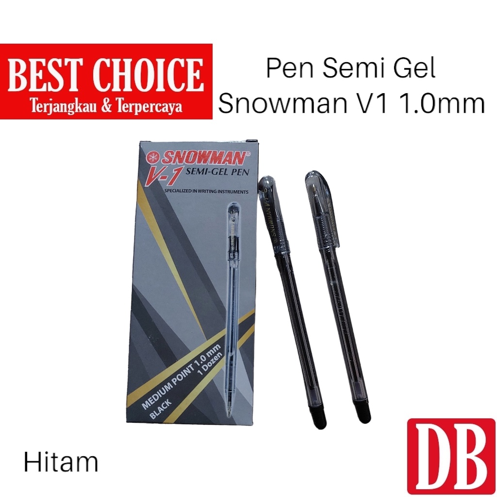 

Semi Gel Pen / Pulpen Snowman V1 1.0mm Hitam