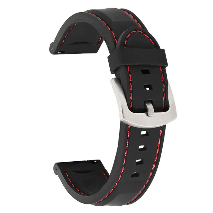 LLK Tali Jam Garmin Forerunner 265S 42mm - Strap 18mm Silikon Dengan Jahitan Asli