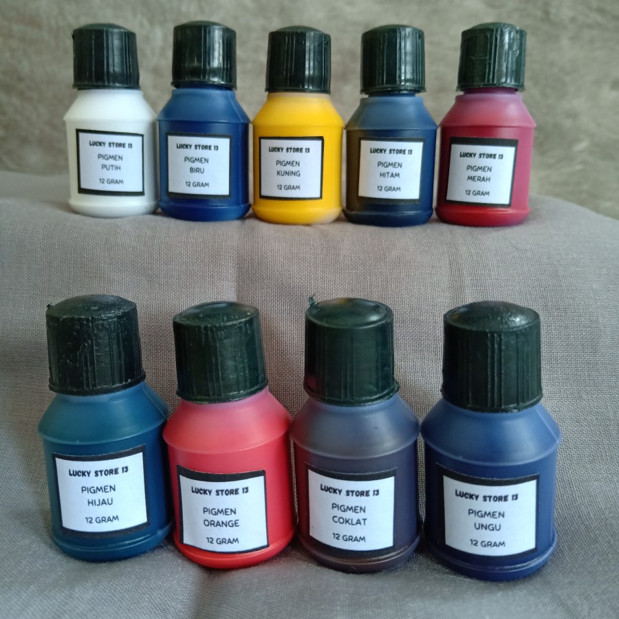 PIGMEN MINI 12gr 12 gr Pewarna Sablon Clay Pigment Color Resin Slime Waterbased Tie Dye Pigmen Cat P